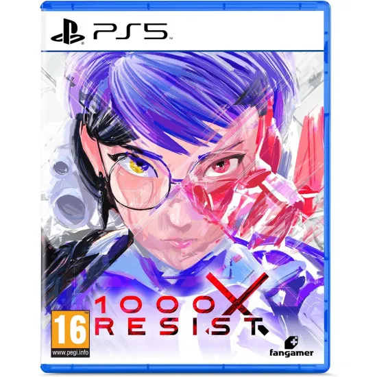 PlayStation 5 game case for 1000xRESIST showcasing Watcher and spatial time-manipulation memory scenes