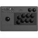 A premium all-black arcade fight stick featuring a ball-top joystick and eight large action buttons with Xbox branding