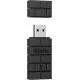 A small black USB adapter shaped like a classic brick with the 8BitDo logo and a pairing button
