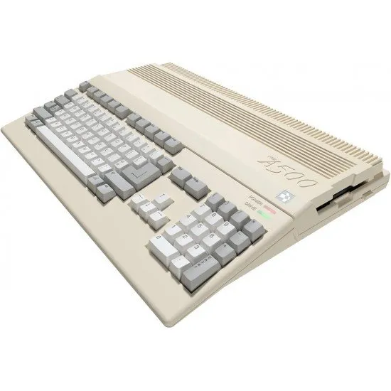 THEA500 Mini Amiga 500 A1200 Replica Retro Games THEA500 Mini console replica with the included 2-button mouse and 8-button gamepad