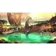 A group of fantasy heroes including a dwarf with a blunderbuss and a warrior with a colossal sword battling the Crimson Order