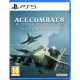 A PlayStation 5 game case depicting a sleek stealth jet accelerating upwards into the stratosphere above a highly detailed photorealistic coastline