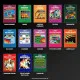 An Evercade cartridge case displaying a vibrant collage of vintage pixel-art gaming heroes and retro logos from the Activision archives