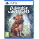 PlayStation 5 game case for Adorable Adventures showing Boris the baby boar sniffing a flower in a sunny forest