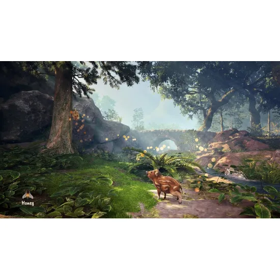 PlayStation 5 game case for Adorable Adventures showing Boris the baby boar sniffing a flower in a sunny forest
