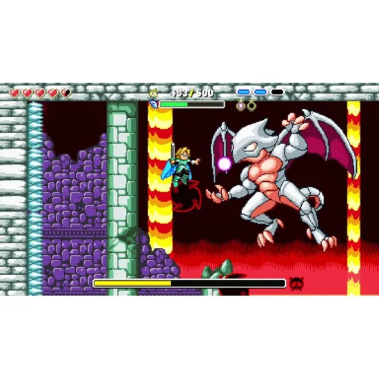 A PlayStation 5 game case showcasing a glowing celestial warrior clashing swords with a towering shadow beast amidst crumbling marble pillars and hellish volcanic ash