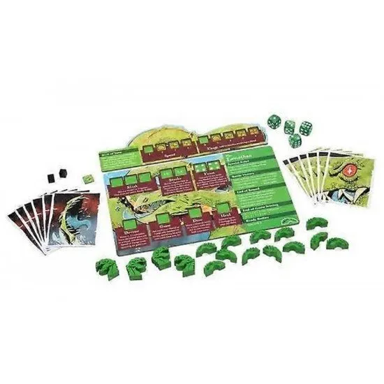 Ahoy Fang and Fortune expansion box art featuring the gargantuan Leviathan and the festive Coral Cap Pirates