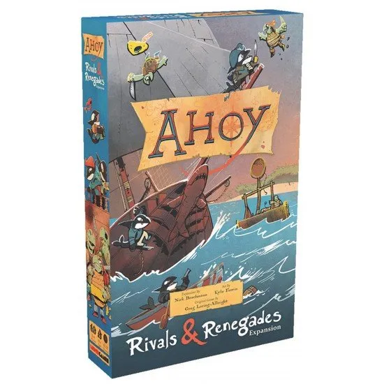 Ahoy Rivals and Renegades expansion box featuring the Blackfish Brigade orcas and Shellfire Rebellion turtles