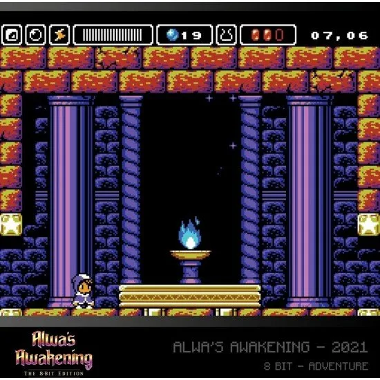 An Evercade game box and physical cartridge featuring artwork of a hooded knight and a magical staff-wielding protagonist