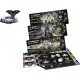 A sci-fi board game expansion box depicting a massive space dragon and various futuristic faction leaders