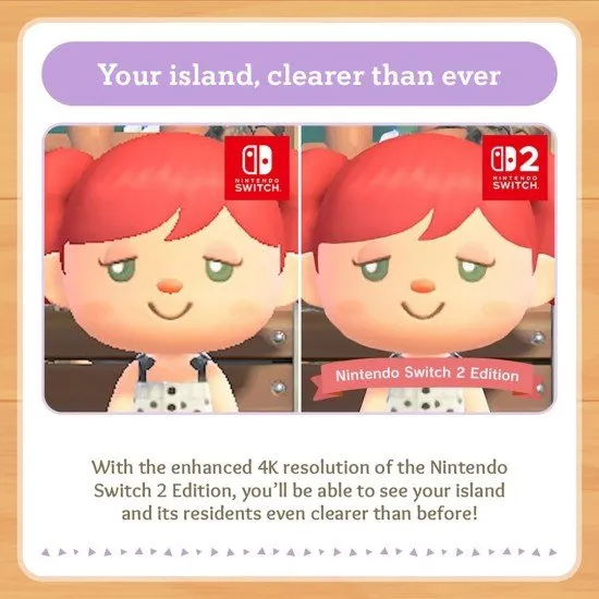 Animal Crossing: New Horizons Nintendo Switch 2 Edition game cover showing the main character and island residents in enhanced 4K graphics