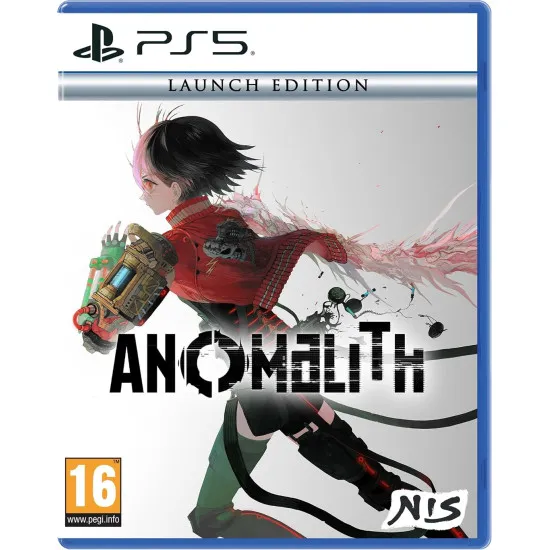 PlayStation 5 game case for ANOMALITH Launch Edition featuring Reona Minazuki standing before a surreal glowing anomaly zone