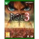 Xbox Series X game case for A.O.T. 3 showing aerial Scout Regiment action against gigantic titans