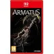 Nintendo Switch 2 game case for Armatus showing a celestial warrior holding a scythe and gun against demon-infested ruins of Paris