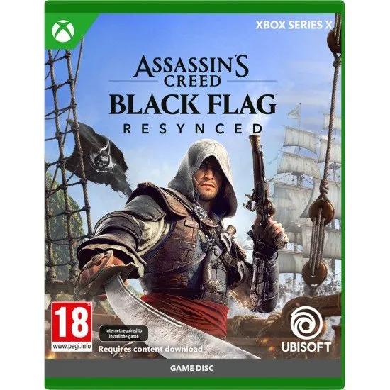The Jackdaw sailing through ray-traced waters with historical pirate legends appearing in the foreground