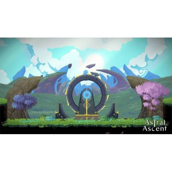 The box art for Astral Ascent Stellar Edition - Collector's Edition on Nintendo Switch, showing a pixel art character ready for combat against a fantasy background.
