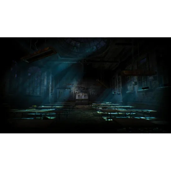 PlayStation 4 game case for Asylum showing the decaying facade of the Hanwell Mental Institute