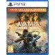Avatar Frontiers of Pandora From the Ashes Edition PS5 box art with Na'vi character and banshee