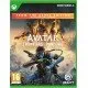 Avatar Frontiers of Pandora From the Ashes Edition Xbox Series X box art with Na'vi character and banshee