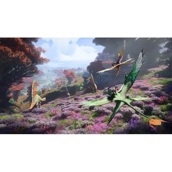 Avatar Frontiers of Pandora From the Ashes Edition PS5 box art with Na'vi character and banshee