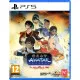 A PlayStation 5 game case showing a luxurious deluxe gold trim surrounding Aang and Korra clashing with fire and water elements