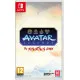 A Nintendo Switch game case depicting a split face view of Zuko and Katara preparing to engage in an intense fire versus water bending combat sequence