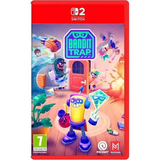 A team of Bandits evading a giant hammer trap on the Switch 2 screen