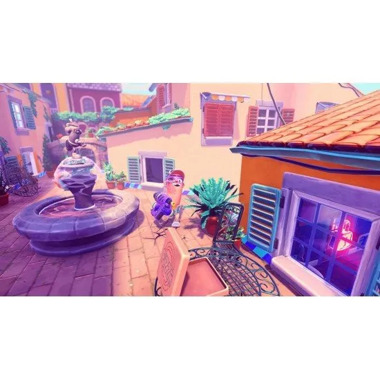 A team of Bandits evading a giant hammer trap on the Switch 2 screen