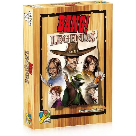 Bang! Legends expansion box showing legendary characters and golden fame tokens