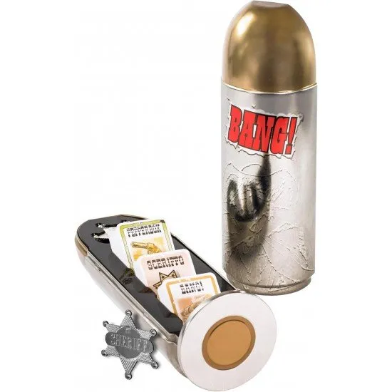 Bang! The Bullet Deluxe Edition featuring the iconic oversized silver bullet storage container