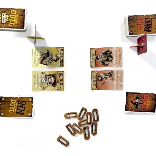 Bang! The Duel box cover art showing two gunslingers facing off in a Western town street