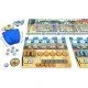 Barcelona board game box featuring 19th century city expansion artwork and Eixample grid
