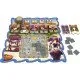 Barcelona board game box featuring 19th century city expansion artwork and Eixample grid