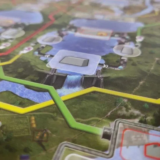 Barrage 5th Player Expansion Crowd Games Board Game Barrage 5th Player Expansion box art showing the new player components and game board segments