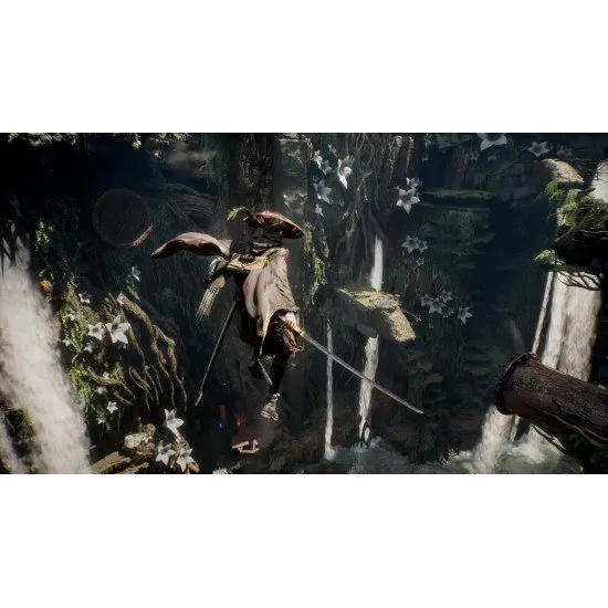 Emma and her dog Koo standing atop a ruined skyscraper overlooking a forest growing out of a wasteland