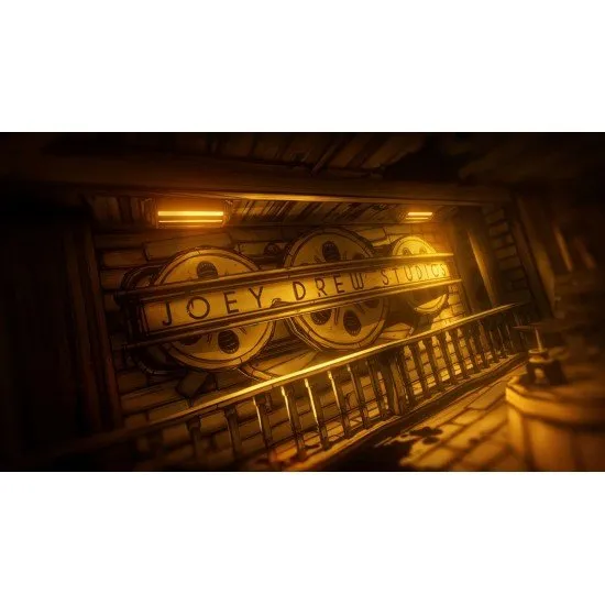 Bendy and the Ink Machine game cover showing the main character Bendy and the spooky ink-filled atmosphere