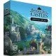 Between Two Castles Essential Edition board game box showing intricate castle blueprints and character portraits