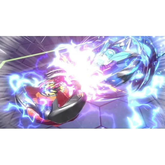 Beyblade X XONE Switch box art showing Beyblades in action on the X-Celerator Rail