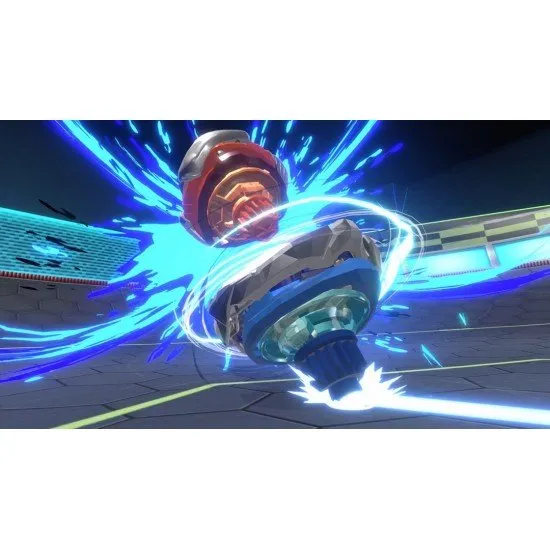 Beyblade X XONE Switch box art showing Beyblades in action on the X-Celerator Rail