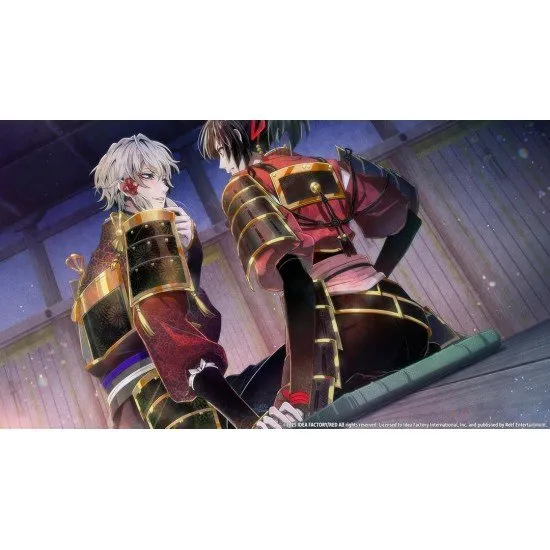 An elegant anime-style female warrior in traditional Japanese attire holding a katana