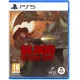 A PlayStation 5 game case showing an undead cowboy gunslinger dual-wielding weapons against a backdrop of dark occult sigils and dripping red text