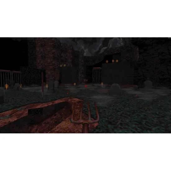 A PlayStation 5 game case showing an undead cowboy gunslinger dual-wielding weapons against a backdrop of dark occult sigils and dripping red text