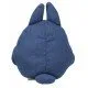 Medium Blue Totoro beanbag plush with a unique Japanese style fabric texture and white chest markings