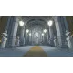 A Nintendo Switch 2 game case showing a detailed architectural blueprint of a mansion layout morphing and shifting in mid-air inside a grand library hall