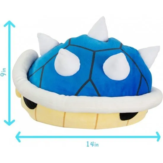 Super Mario Plush - Blue Shell An official 40cm Super Mario Blue Shell plush toy from Tomy, with a soft, squishy texture and authentic design.