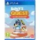 Bluey's Quest for the Gold Pen PS4 game cover featuring Bluey, Bingo, and Dad on his bike