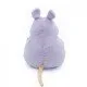 Boh Nezumi baby mouse plush from Spirited Away with a purple ribbon and soft grey fur