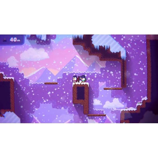 PlayStation 5 game case for Bread and Fred showing two penguins tethered together climbing a icy mountain