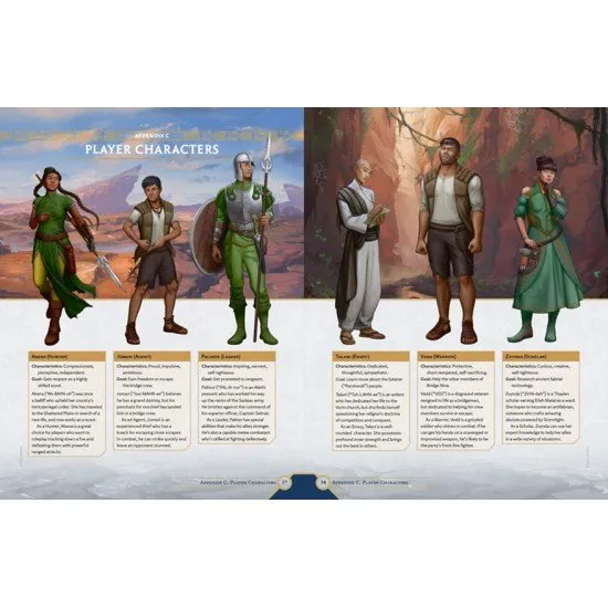 The front cover of the Cosmere Roleplaying Game Bridge Nine adventure book showcasing a dramatic landscape of deep rocky chasms