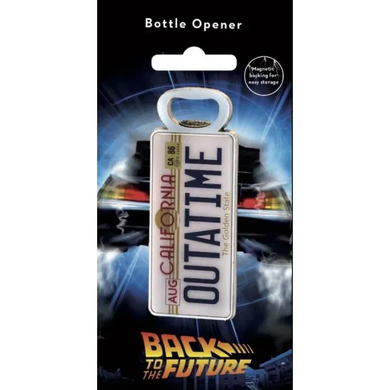 Back to the Future Bottle Opener - Licence Plate